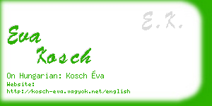 eva kosch business card